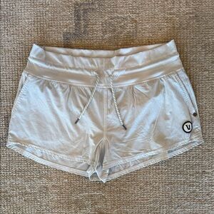 Vuori Women's Cream Athletic Shorts